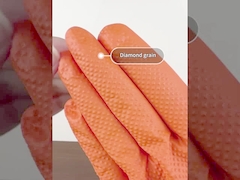 Kleine Oranje 8 Mil Nitrile Disposable Gloves Diamond-Greep100pcs/Doos