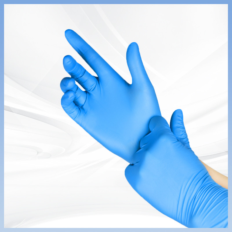 De beschikbare Handschoenen van het 9 Duim Blauwe Synthetische Nitril Bestand tegen Chemische producten Geschikt voor Diverse Gelegenheden zoals Foo