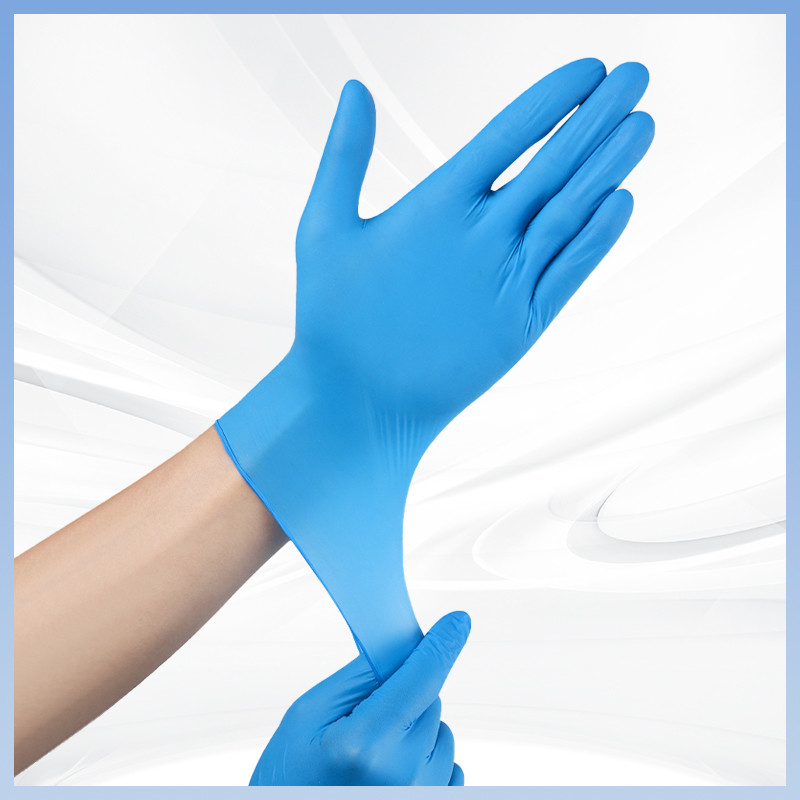 Groothandel Nitrilhandschoenen Op maat 9 inch Wegwerp Nitril Handschoen Dikte Voor Handbescherming