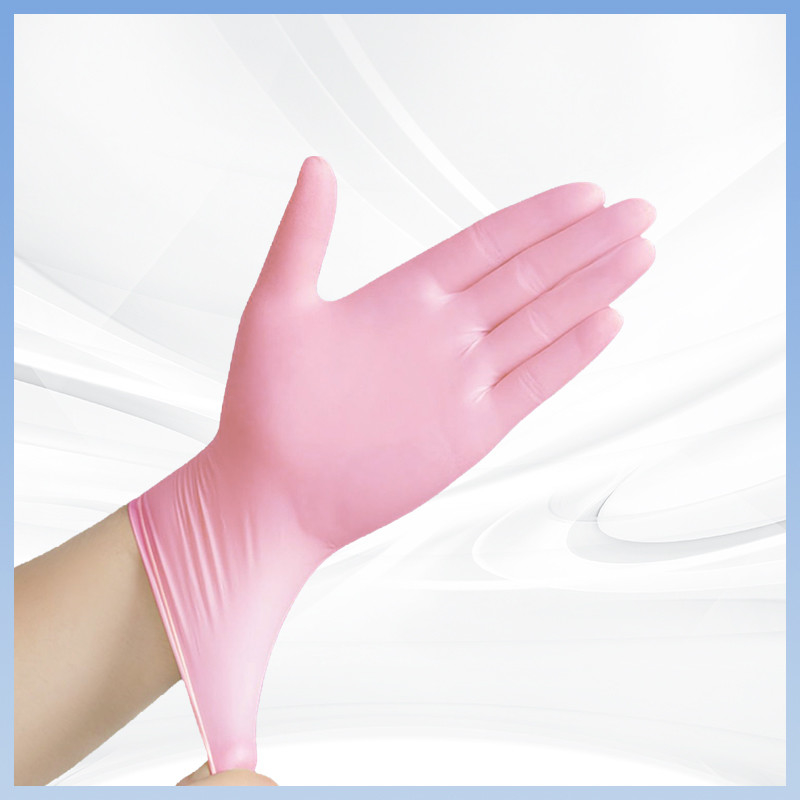 Omgevingsbescherming PVC-handschoenen voor eenmalig gebruik Voor comfortabele en automotive roze PVC-handschoenen