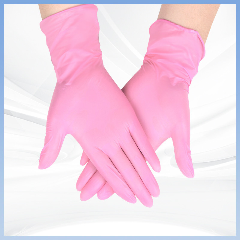 Omgevingsbescherming PVC-handschoenen voor eenmalig gebruik Voor comfortabele en automotive roze PVC-handschoenen