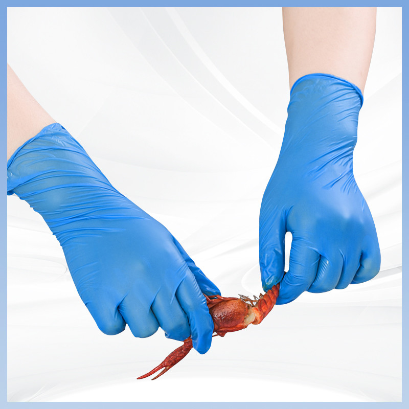 FDA wegwerp PVC handschoenen voor veilig en hygiënisch zwembad Blauwe kleur